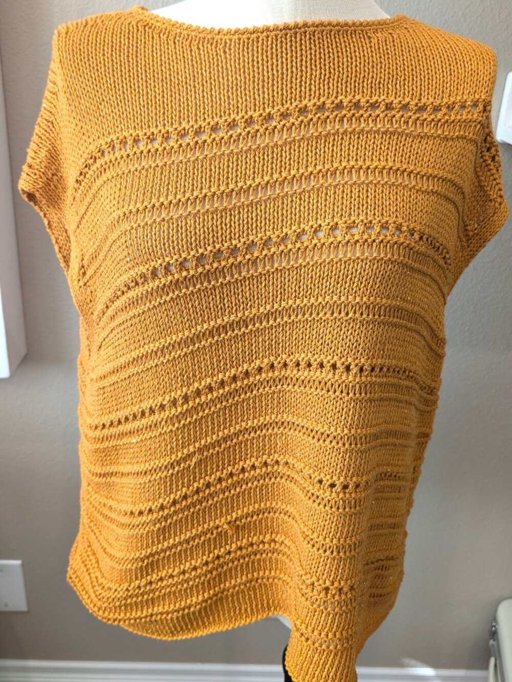 Lafayette 148, Sleeveless Knit Top, Yellow/Gold, L